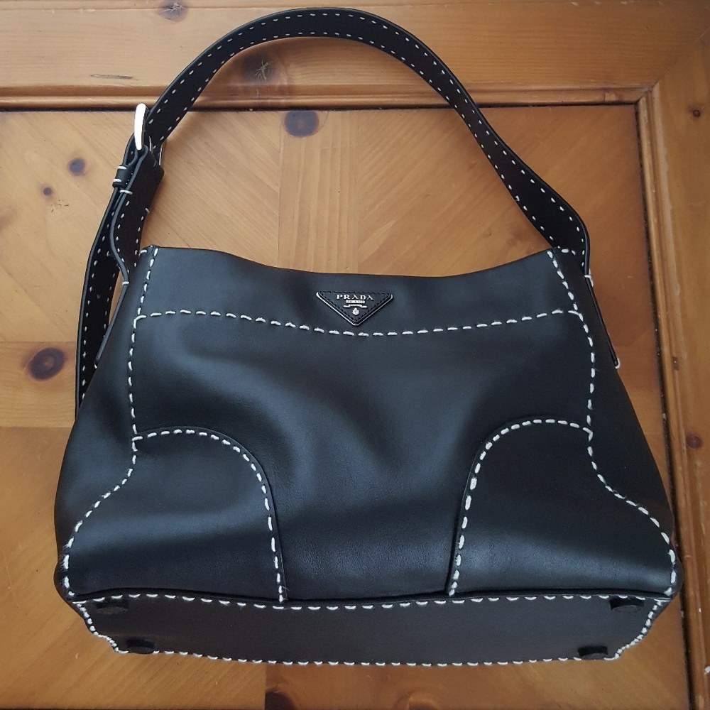 ▪SOLD▪Prada Black Leather City Calf Bag